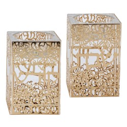 Crystal Tealight Holders - Lasercut Floral Design  | Candle Holders |