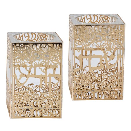 Crystal Tealight Holders - Lasercut Floral Design  | Candle Holders |