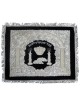 Embroidered Challah Cover - Silver/Navy | Challah Covers | Judaica