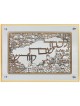 Glass Challah Board - Gold Jerusalem | Challah Boards | Judaica