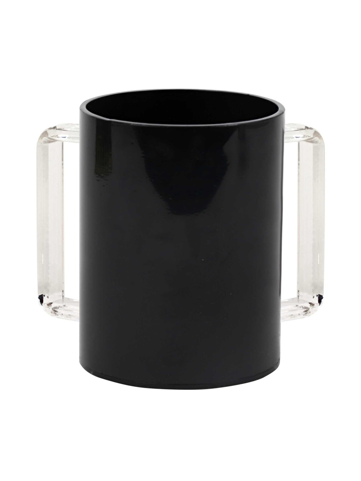 Modern Acrylic Washing Cup - Black/Clear | Washing Cups | Judaica