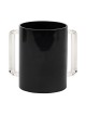 Modern Acrylic Washing Cup - Black/Clear | Washing Cups | Judaica