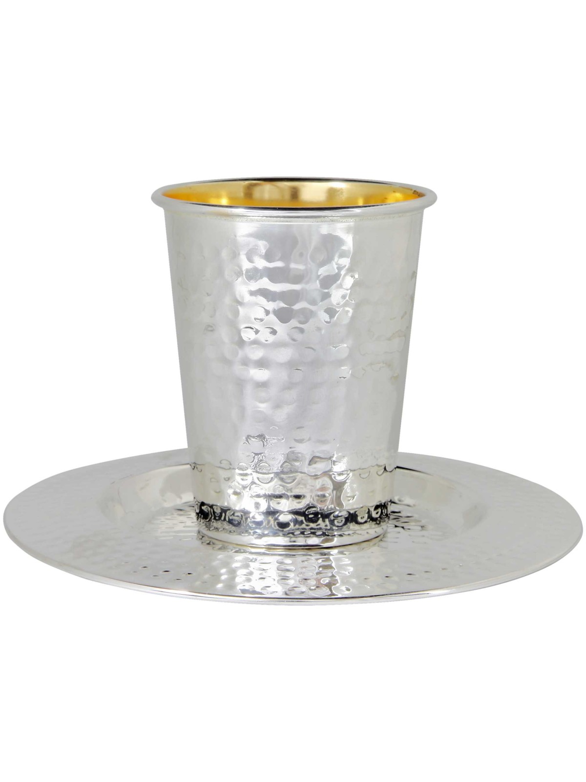 Hammered Silver Kiddush Cup Set | Kiddush Cups | Judaica