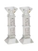 Squared Jerusalem Engraved Crystal Candlesticks Se | Candle Holders |