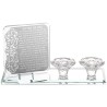 Gut Fin Avraham Crystal Candle Holder | Candle Holders | Judaica
