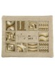 Squares Full Embroidery Tefillin Bag - Gold | Tefillin & Accessories |