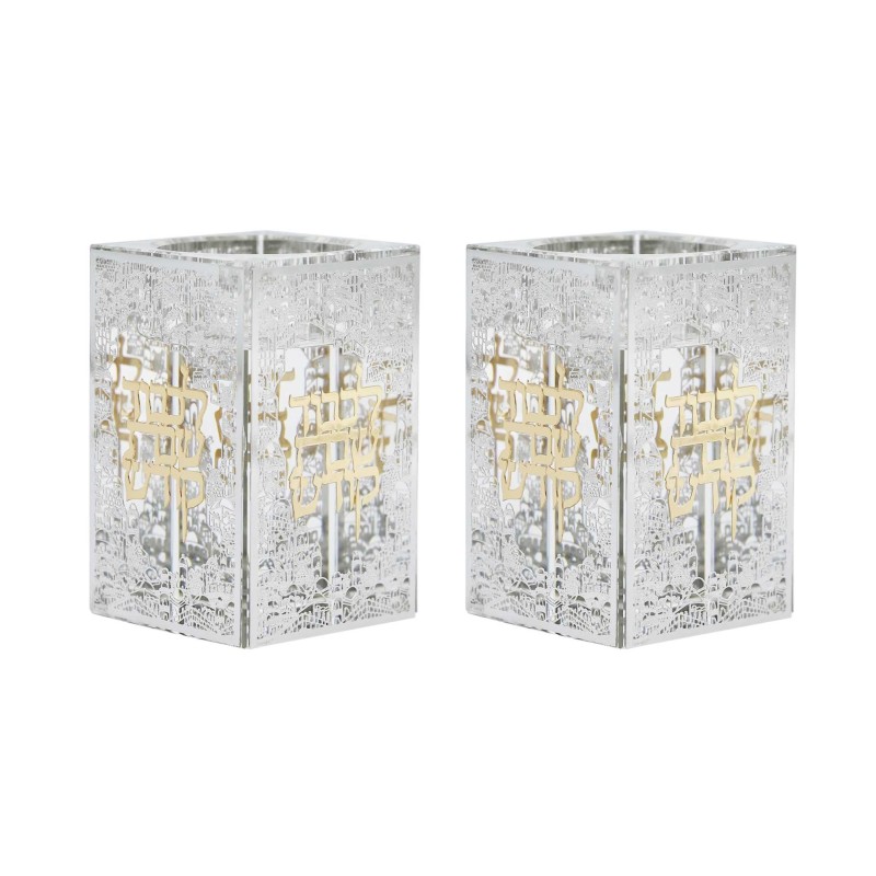 Crystal Tealight Holders - Lasercut Jerusalem Desi | Candle Holders |