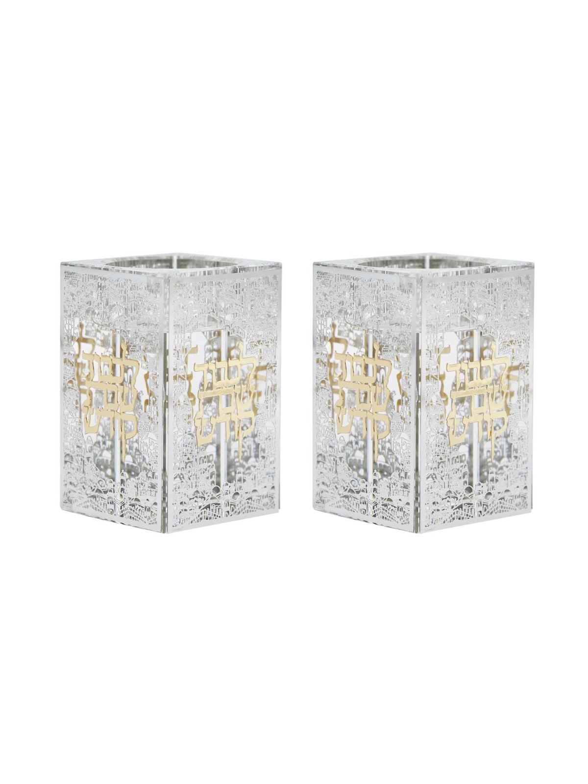 Crystal Tealight Holders - Lasercut Jerusalem Desi | Candle Holders |