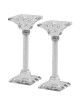 Crystal and Silver Candlesticks With Light Silver  | Candle Holders |