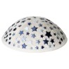 Embroidered Stars Kippah - White | Kippahs | Judaica