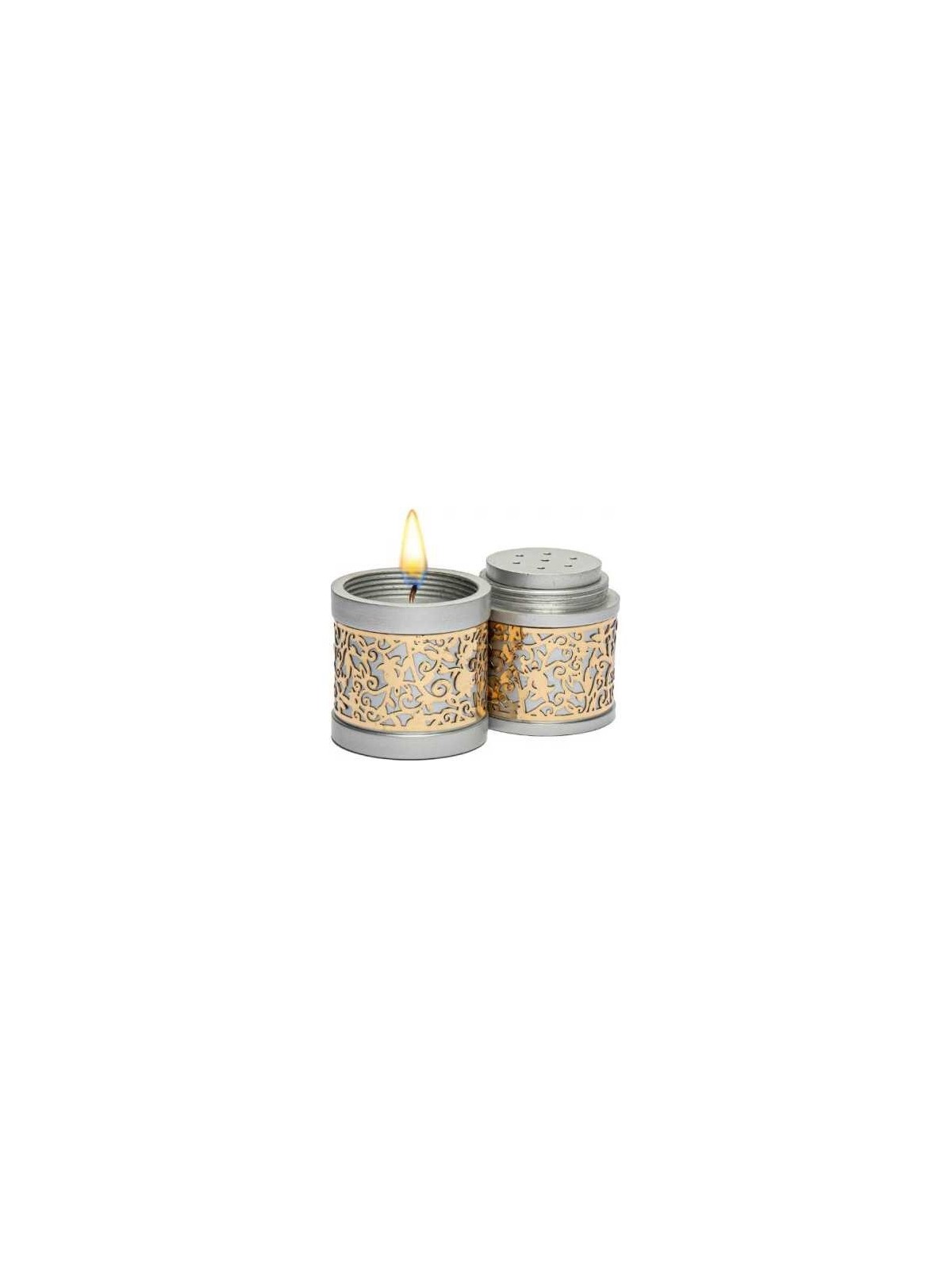 Lasercut Pomegranate Design Aluminum Travel Havdal | Havdalah Sets & S