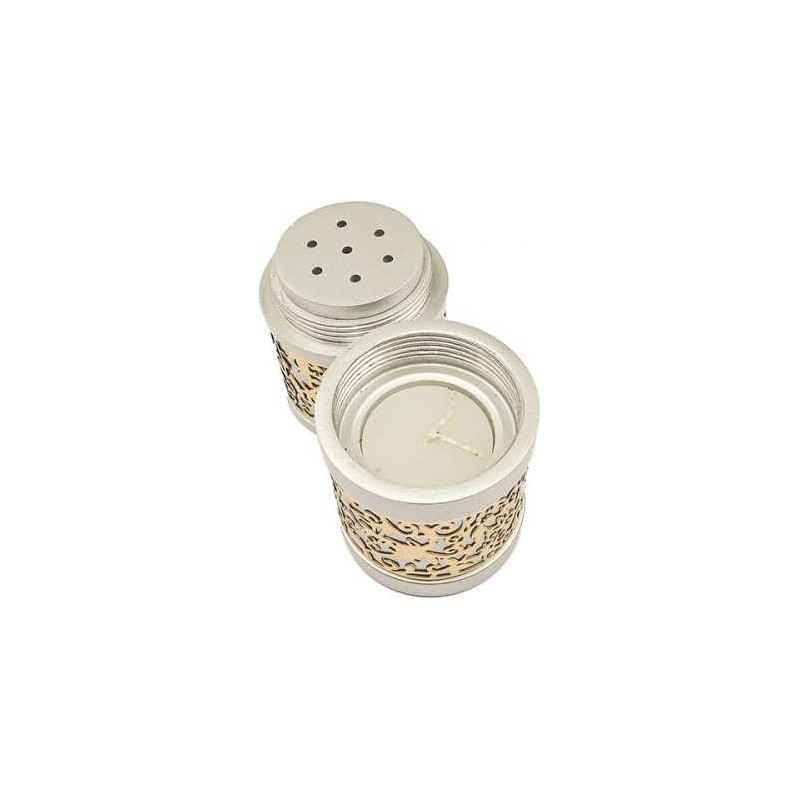Lasercut Pomegranate Design Aluminum Travel Havdal | Havdalah Sets & S