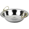 Hammered Steel Washing Bowl with Gold Leaf Handles | Washing Cups | Ju