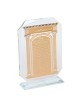 Crystal Hadlakat Nerot On Gold Plaque 7x5" | Art | Judaica