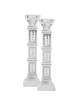 Crystal And Silver Candlesticks 9"H X 1.25"W | Candle Holders | Judaic