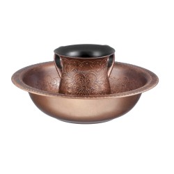 Textured Antique Copper Washing Cup Set | Washing Cups | Judaica