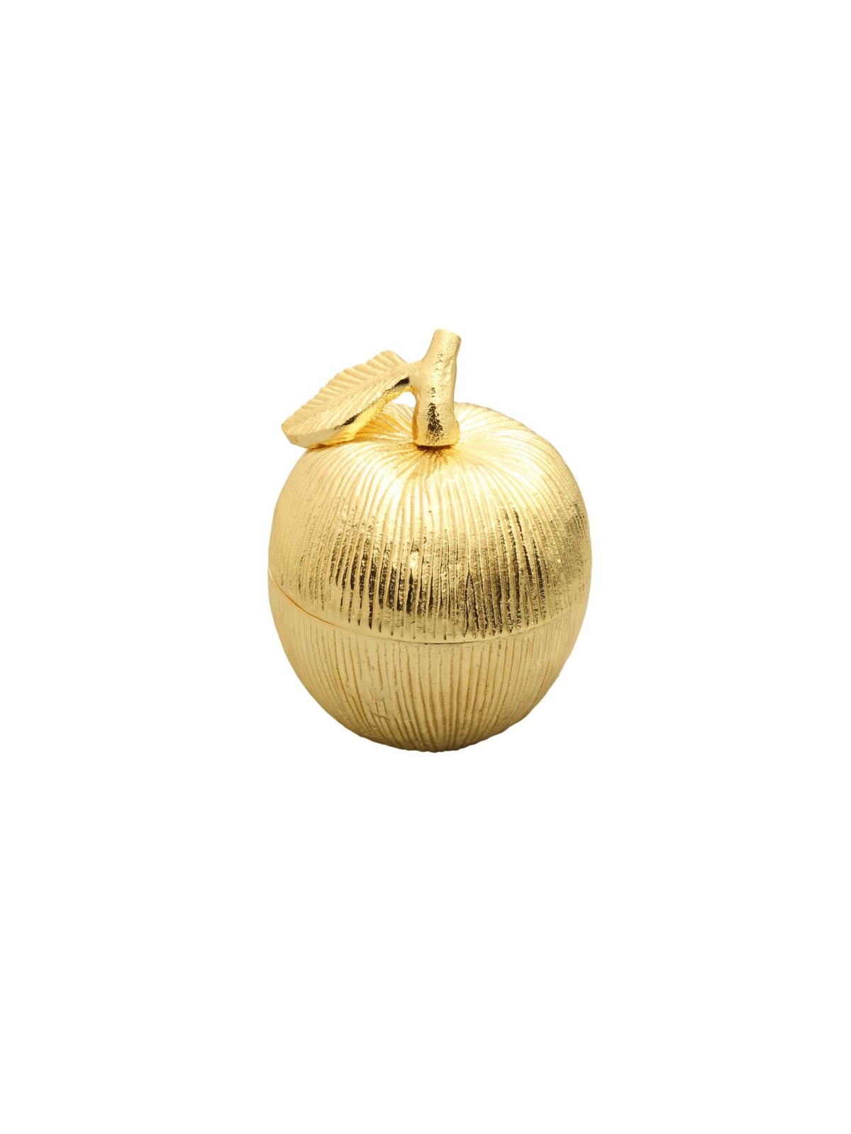 Gold Apple Shaped Honey Jar with Spoon | Rosh Hashanah | Judaica