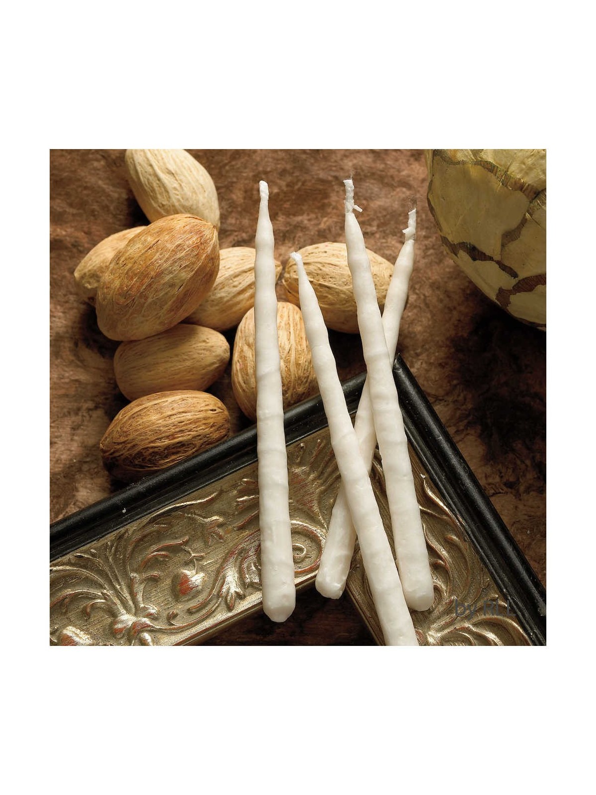 Premium Chanukah Candles - Frosted White on White | Hanukkah | Judaica