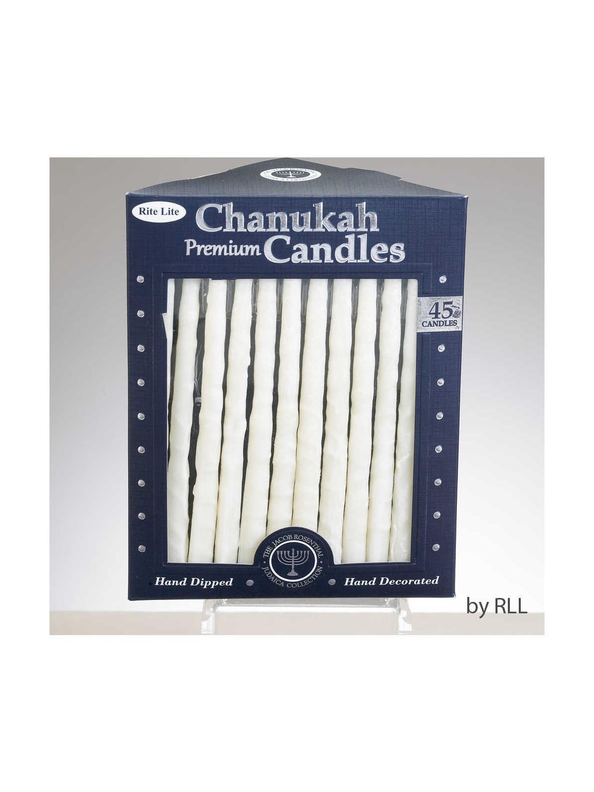 Premium Chanukah Candles - Frosted White on White | Hanukkah | Judaica