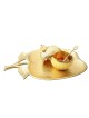 Large Gold Apple Shaped Dish with Removable Honey  | Rosh Hashanah | J