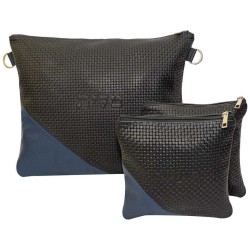 Two Toned Multi-Textured Personalized Tallit & Tef | Tefillin & Access