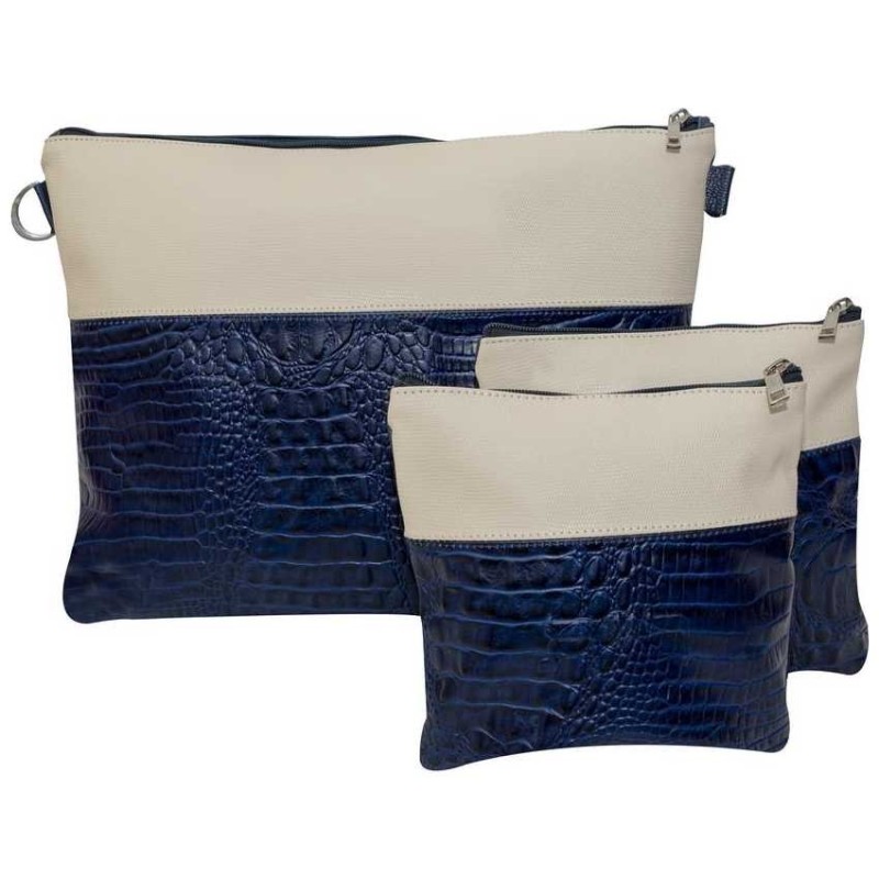 Two Toned Multi-Textured Personalized Tallit & Tef | Tefillin & Access