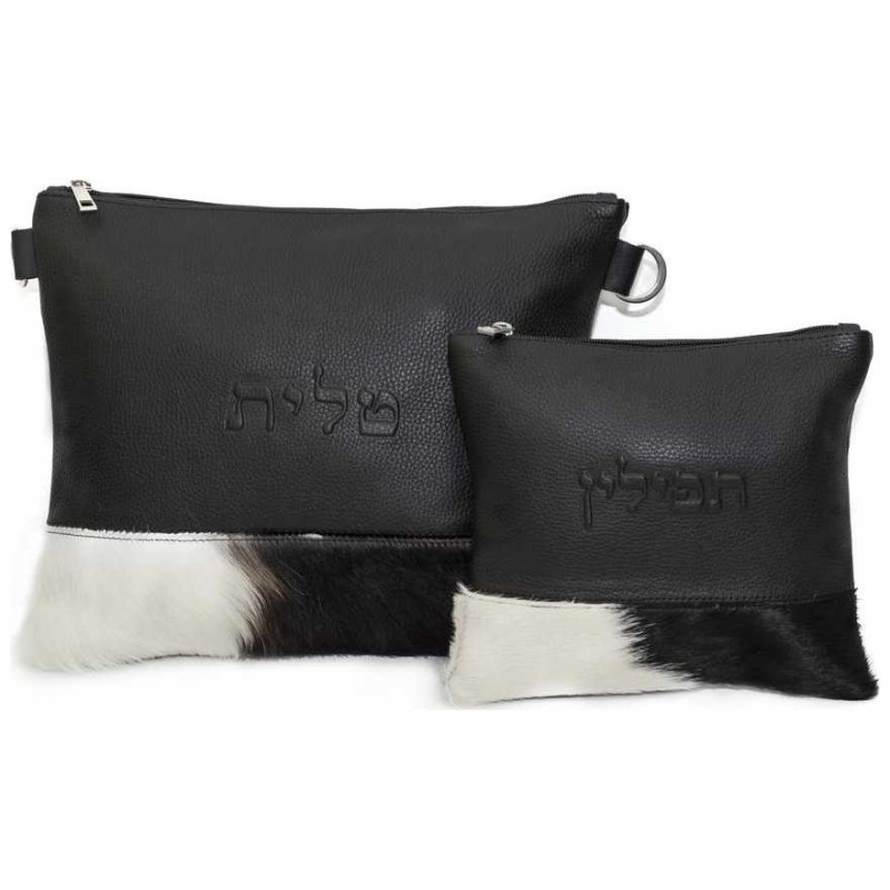 The Fur Collection Leather/Fur Strip Personalized  | Tefillin & Access