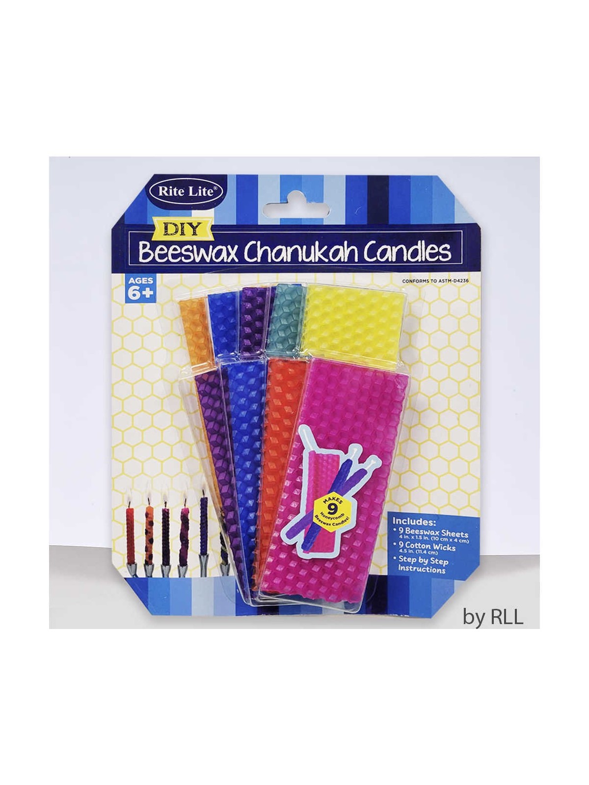 Beeswax Hanukkah Candle Making Kit - Makes 9 Candl | Hanukkah | Judaic