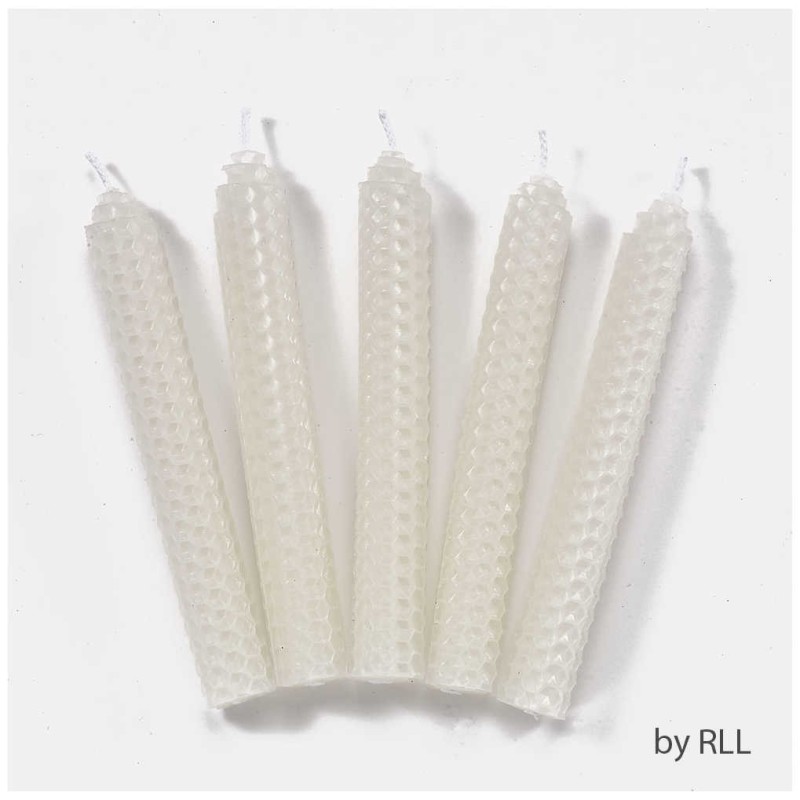 Premium White Beeswax Shabbat Candles | Shabbat Candles & Oil | Judaic