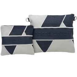 Two Toned Multi-Textured Personalized Tallit & Tef | Tefillin & Access