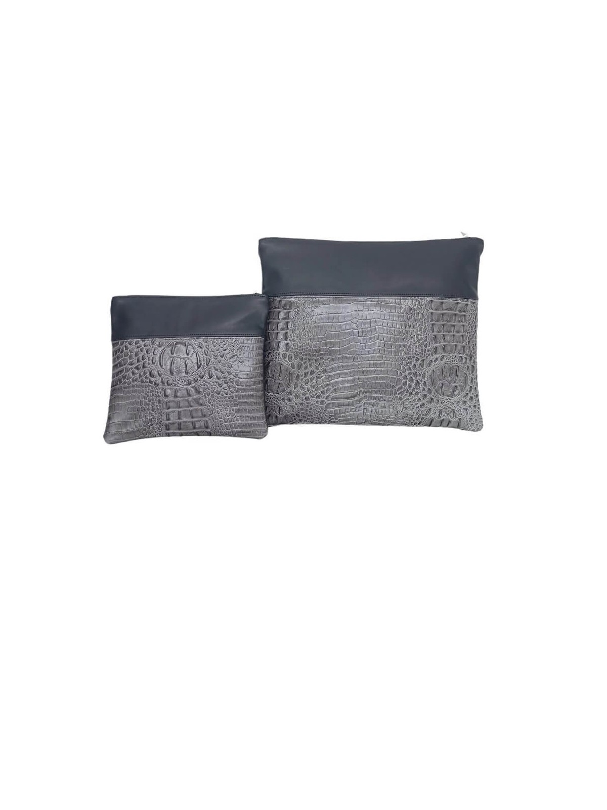 Two Toned Multi-Textured Personalized Tallit & Tef | Tefillin & Access