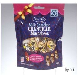 Bag of Milk Chocolate Maccabees - 20 per Package | Hanukkah | Judaica