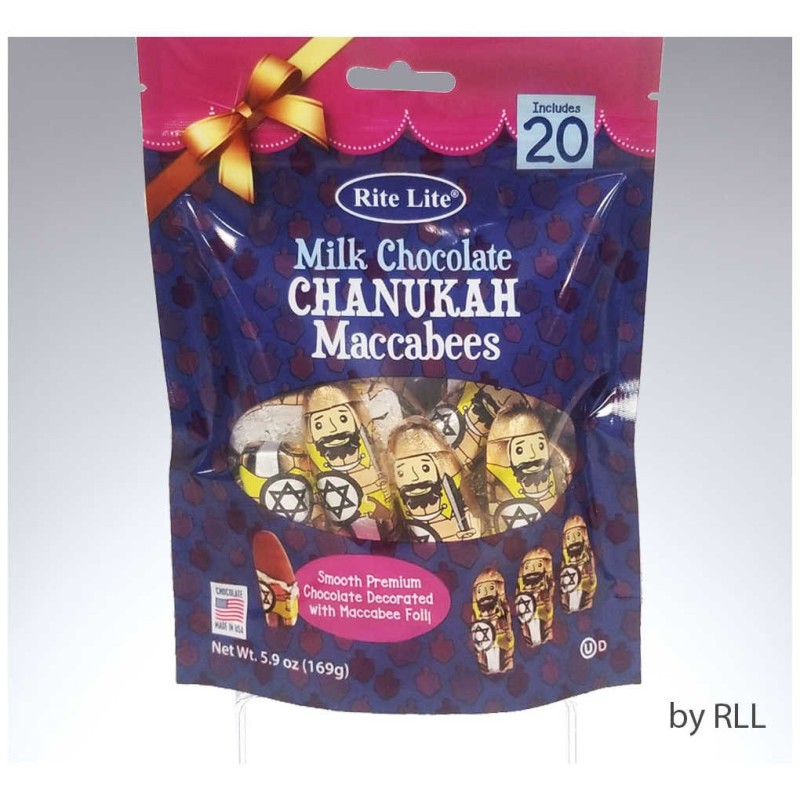 Bag of Milk Chocolate Maccabees - 20 per Package | Hanukkah | Judaica