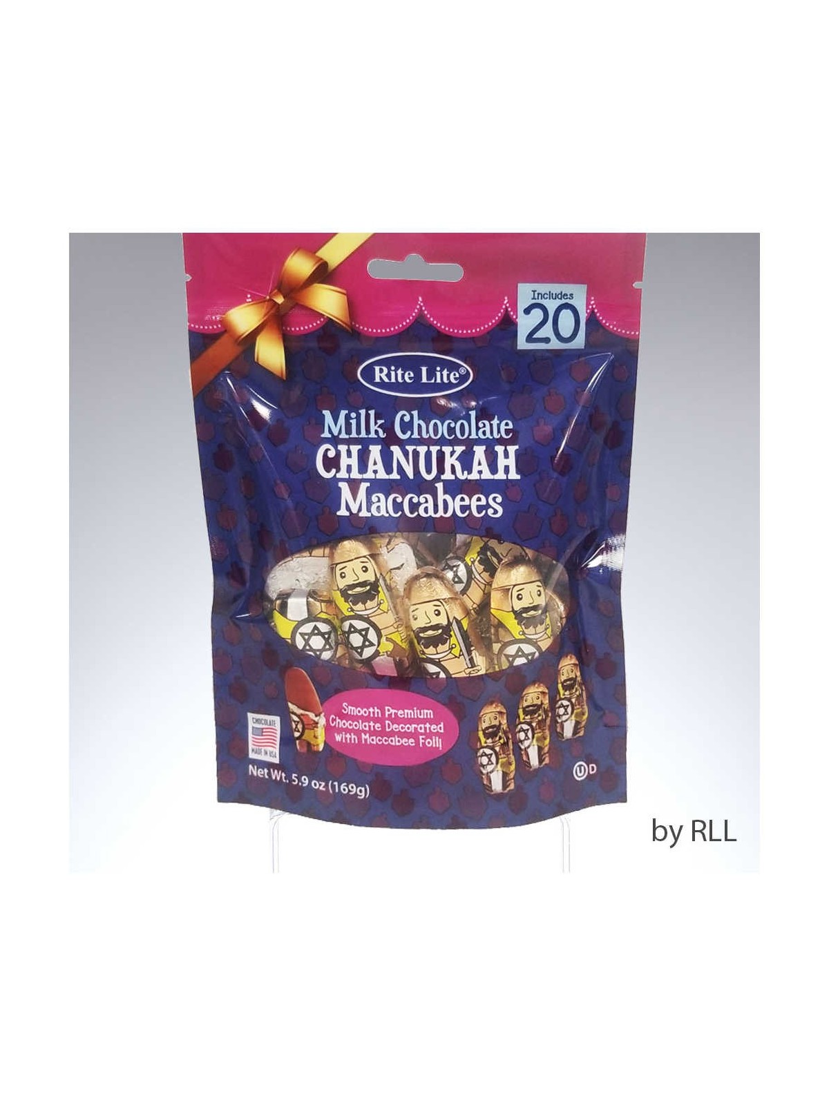 Bag of Milk Chocolate Maccabees - 20 per Package | Hanukkah | Judaica