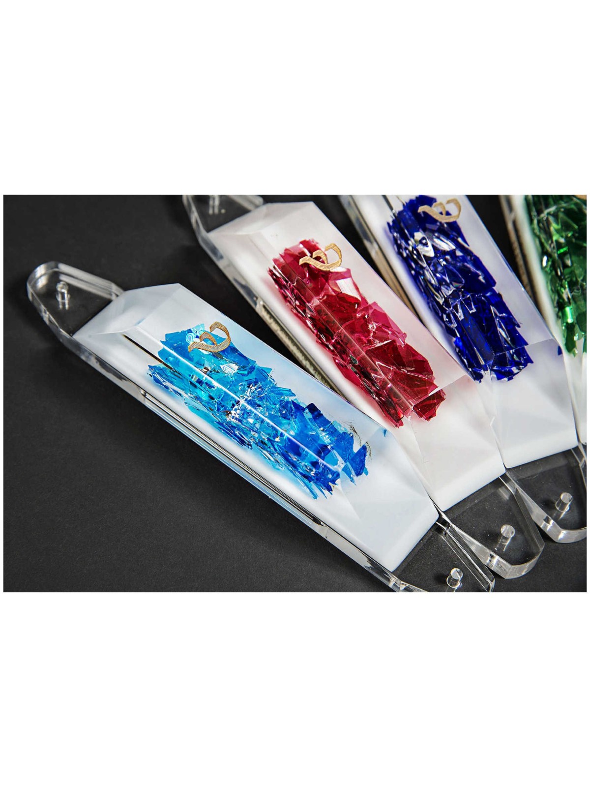 Lucite Wedding Glass Mezuzah | Wedding | Judaica