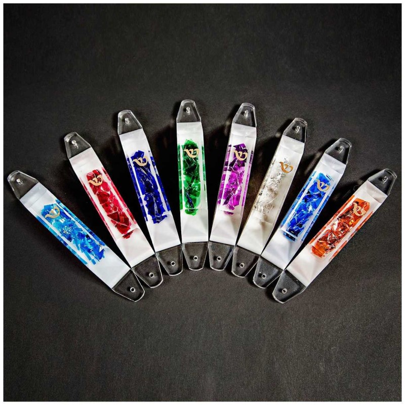 Lucite Wedding Glass Mezuzah | Wedding | Judaica