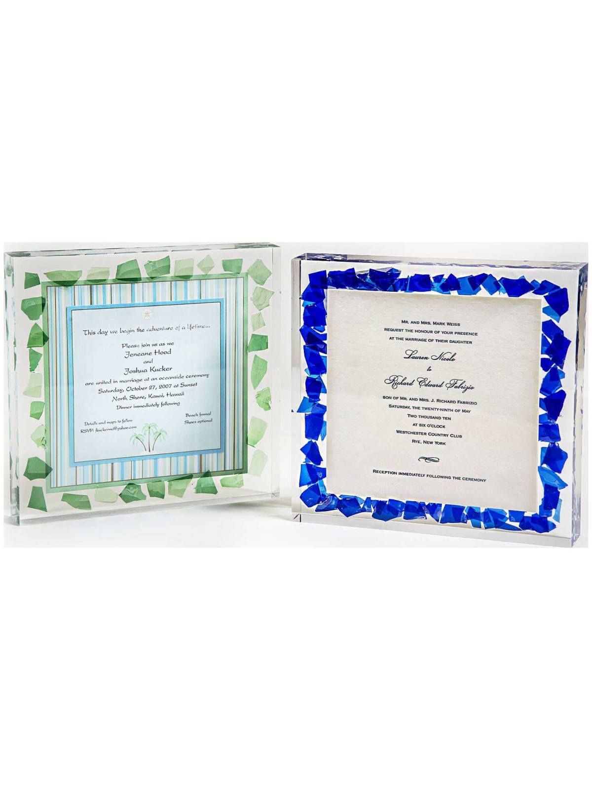 Lucite Wedding Glass Invitation | Wedding | Judaica
