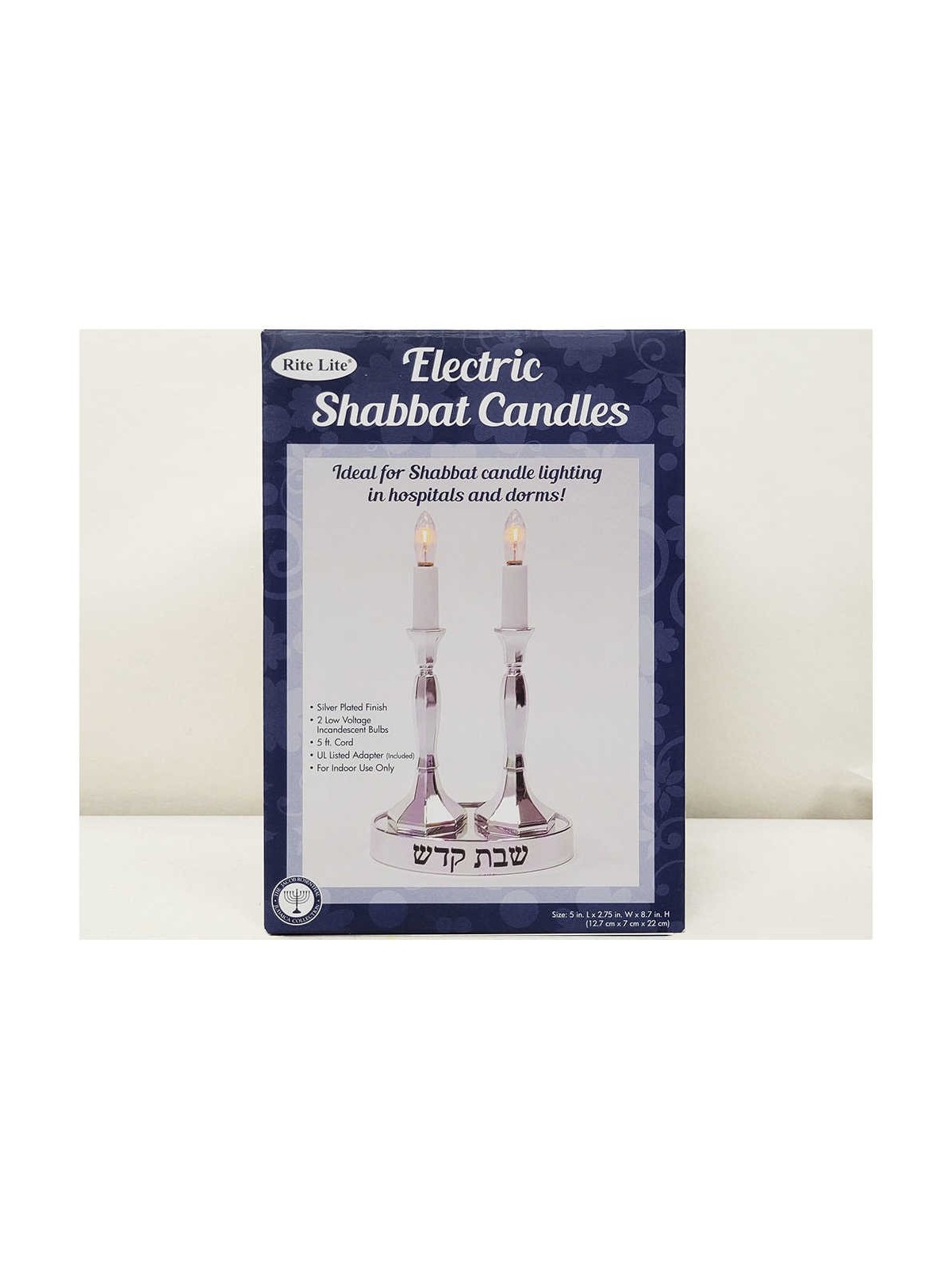 Incandescent Electric Shabbat Candles | Candle Holders | Judaica