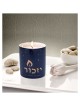 Decorative Yizkor Luminaria, Blue Ceramic with Gol | Yahrzeit Candles