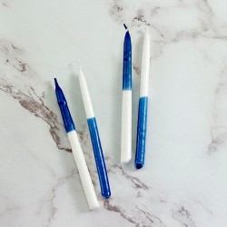 Two-Tone Blue & White Hanukkah Candles | Hanukkah | Judaica