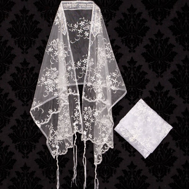Floral Bat Mitzvah Tallit | Tallit/Tallis | Judaica