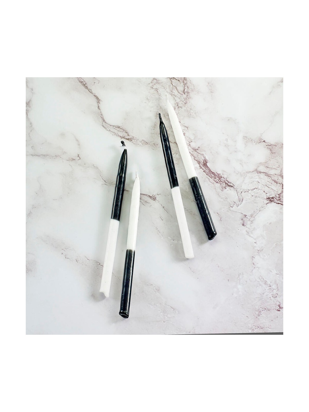 Two-Tone Black & White Hanukkah Candles | Hanukkah | Judaica