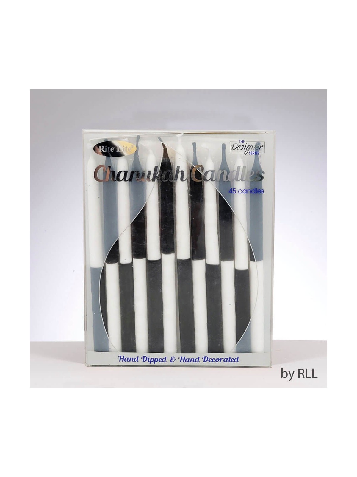 Two-Tone Black & White Hanukkah Candles | Hanukkah | Judaica