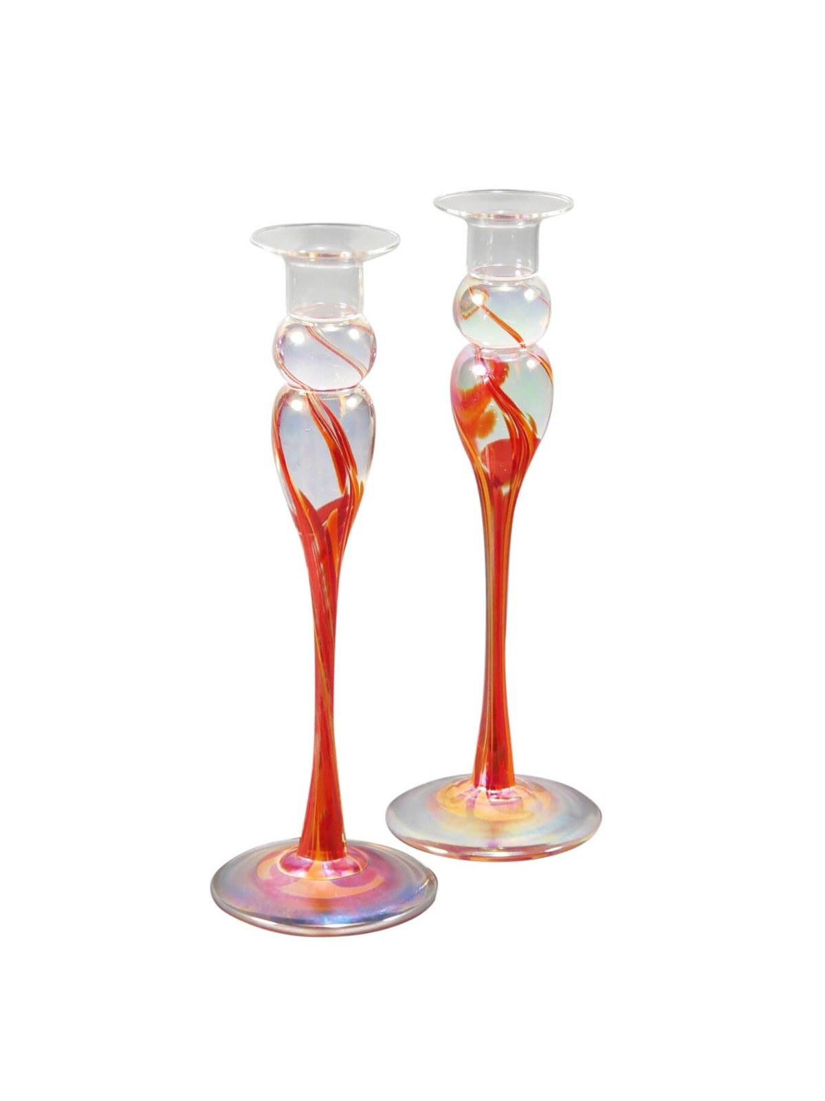 Wedding Glass Keepsake Tall Candlesticks | Wedding | Judaica