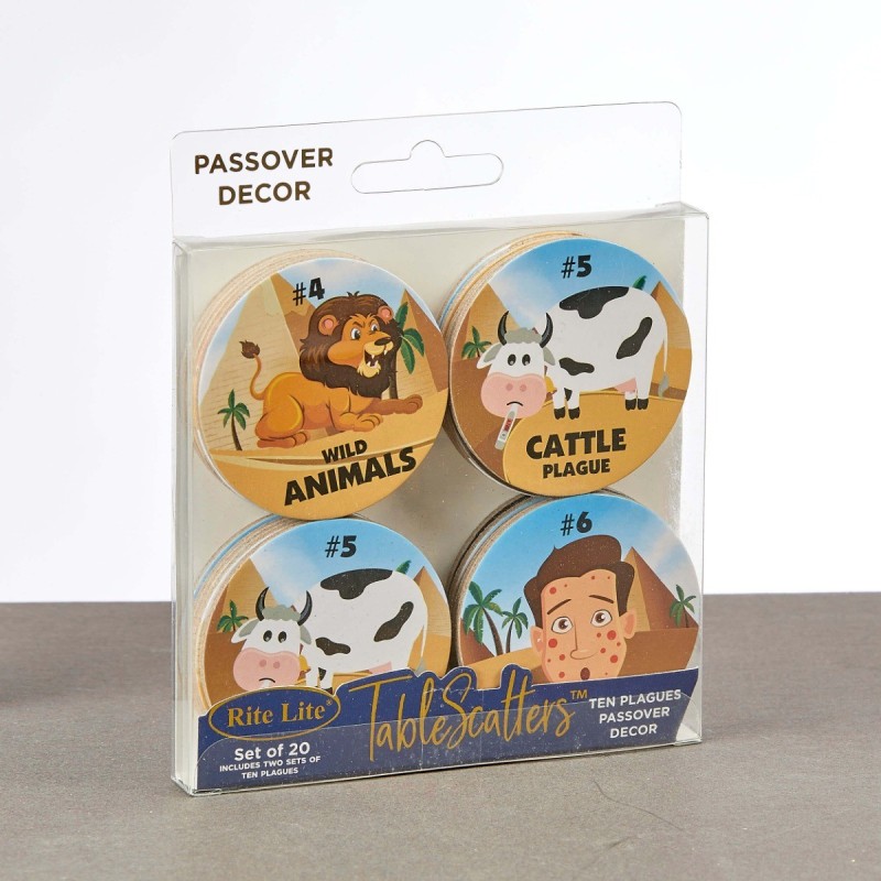 Passover Tablescatters, 2 Sets of 10 Plagues | All Judaica | Judaica