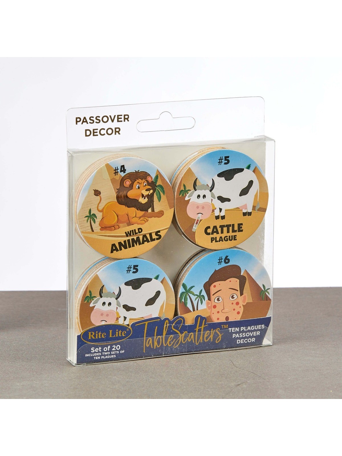 Passover Tablescatters, 2 Sets of 10 Plagues | All Judaica | Judaica