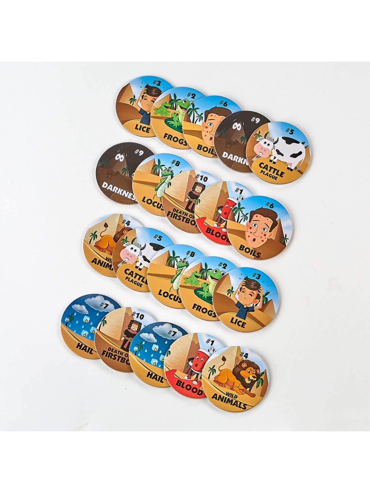 Passover Tablescatters, 2 Sets of 10 Plagues | All Judaica | Judaica