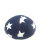 Blue White Stars Cotton Kippah | Kippahs | Judaica