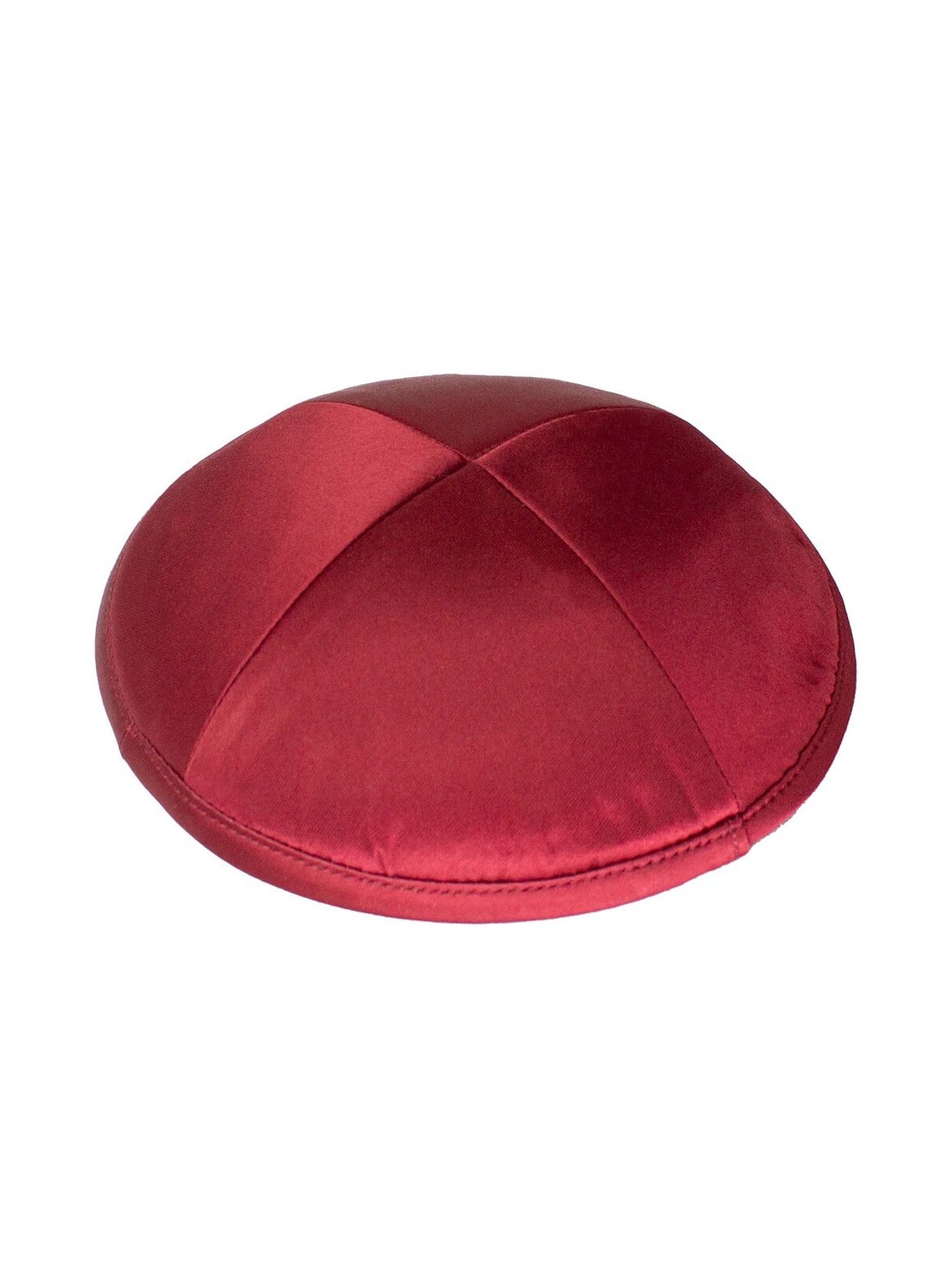 Burgundy Deluxe Satin Kippah | Kippahs | Judaica