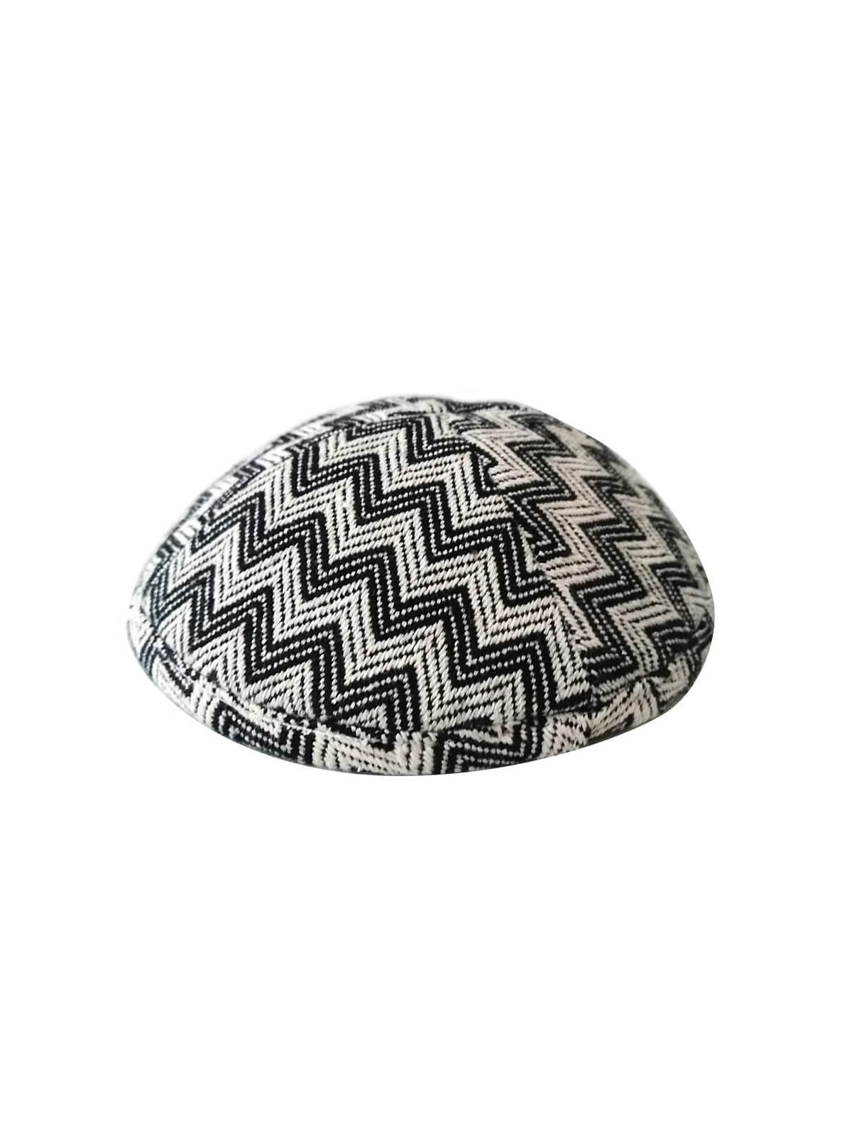 Black White Winter Design Kippah | Kippahs | Judaica